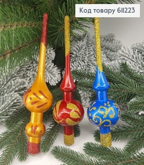 Верхушка на елку Розпис цветная в ассорт., 17 см, Украина 611223 фото