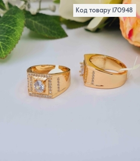 Кольцо печать, с большим камнем, Xuping 18K 170948 фото