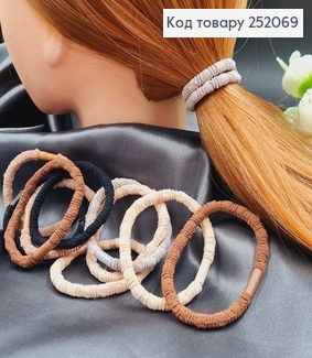 Резинка 6см коричневые тона в ассорт. 252069 фото