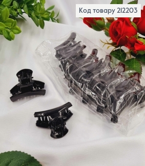 Краб пластик 4см,ЧЕРНЫЙ глянцевый "Дуга" 212203 фото