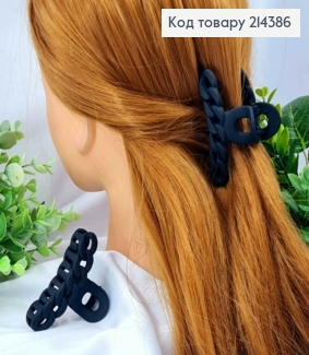 Краб пластик матовый "ЦЕПОЧКА", размер 7см, Черного цвета 214386 фото