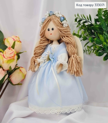 Кукла Девочка "АНГЛЯТ" в Голубом платье, высота 25см, ручная работа, Украина 333071 фото 1