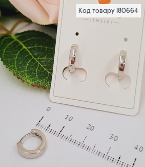 Сережки родированые кольца 1*0,3см, Xuping 180664 фото