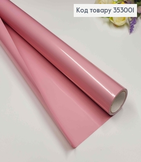 Пленка двухсторонняя "Бархат перламутр" глянцевая, цвет Розовая пудра, рулон 68см*8м,плотная 70мкр 353001 фото