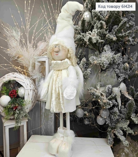 Дівчинка-Янгол в БІЛОМУ вбранні, 98см, ручна робота, Україна 614214 фото 1