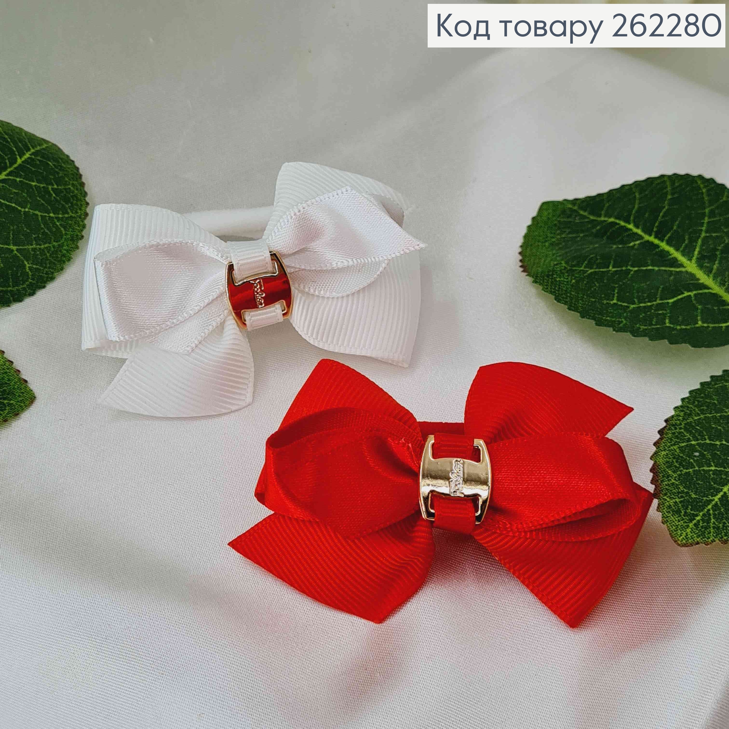 Резинка Бант двойной, репсовый с атласным, 6,5см, цвета в ассорт. 262280 фото 1