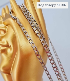 Цепочка родованная, панцирное плетение, ширина 3,5мм, длина 55см, Xuping 190416 фото