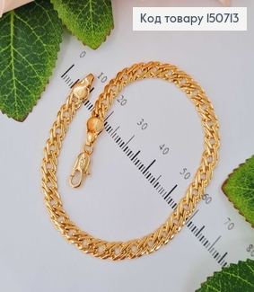 Браслет двойное ромбовое плетение, 0,5см, дл. 19см Xuping 18K 150713 фото