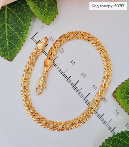 Браслет двойное ромбовое плетение, 0,5см, дл. 19см Xuping 18K 150713 фото 1