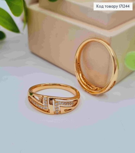 Кольцо  украшено Блестящими камнями, Xuping 18К 171244 фото 1