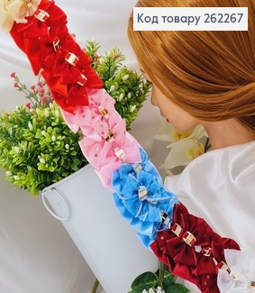 Резинка (24шт) 3см "Бант с паетками" 7*3см (цена за упаковку24шт) 262267 фото