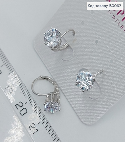 Серьги с большим камнем  медицинское золото Xuping 180062 фото 1