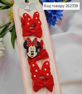 Набор резинок красных 20шт) МИККИ МАУС+БАНТИК, размер 3см, резинка 3см 262338 фото
