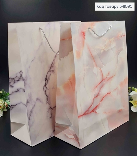 Пакет паперовий "Мармуровий принт" 30*41,5*12см в асорт. 541095 фото 2