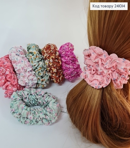 Резинка об'ємна тканина ніжна в асорт 241014 фото 1