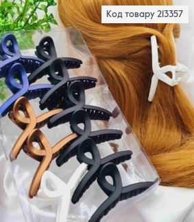 Краб пластик, матовий, "ПЕТЕЛЬКА", розмір 8,5см, Кольори в асортименті 213357 фото