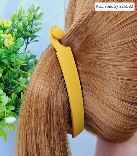 Заколка банан каучук матовый, 10см, цвета в ассорт. 223082 фото 3