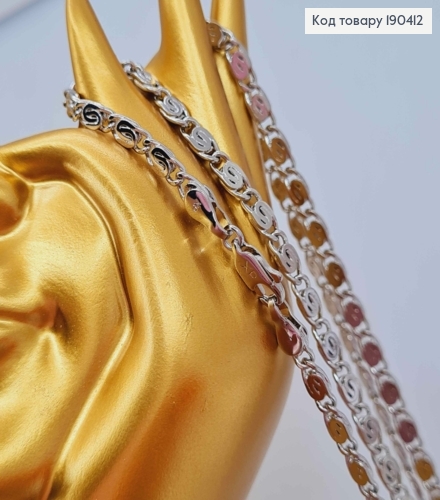 Цепочка родованная, улиточное плетение 44,5см, Xuping 190412 фото 1