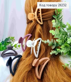 Краб пластик матовий "ДУГА",  7см, Пастельні кольори в асортименті 211232 фото