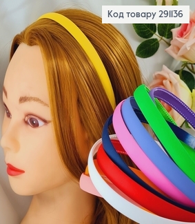 Обруч пластик 1,2см матовый  в асорт. 291136 фото