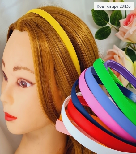 Обруч пластик 1,2см матовый  в асорт. 291136 фото 1