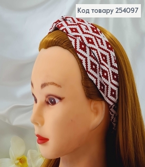 Повязка – чалма, на резинке, с геометрическим орнаментом, в ассорт. 254097 фото