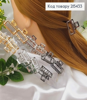 Краб металл, прямоугольный, 3см, цвета в ассорт. 215433 фото