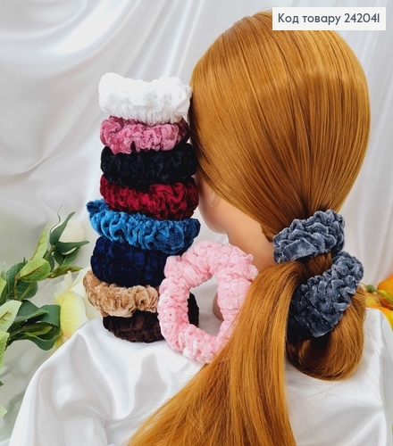 Резинка велюр  об'ємна кольорова 20 шт 242041 фото 1