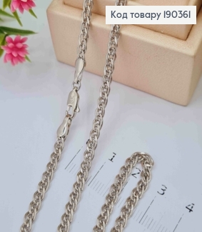 Цепочка родованная, плетение Нонна, шир. 4мм, дл. 55см, Xuping 190361 фото