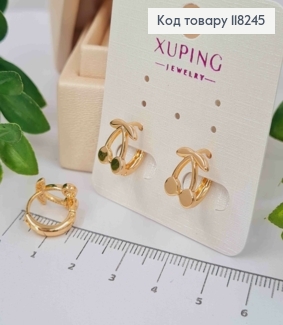 Серьги кольца "ВИШЕНКИ" (1,1см), диаметр 1,3см, Xuping 18К 118245 фото