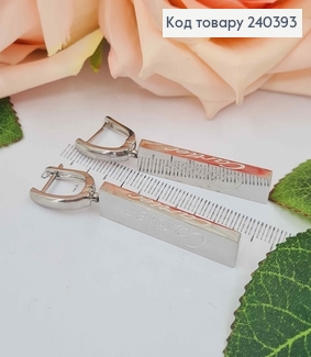 Серьги серебряного цвета, с подвеской "Картье", 3,5см, англ. сталь Stainless Steel 240393 фото