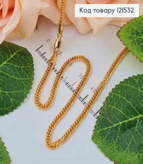 Цепочка плетение ПАНЦИРНОЕ, ширина 3мм, длина 60см, Xuping 18K 121532 фото