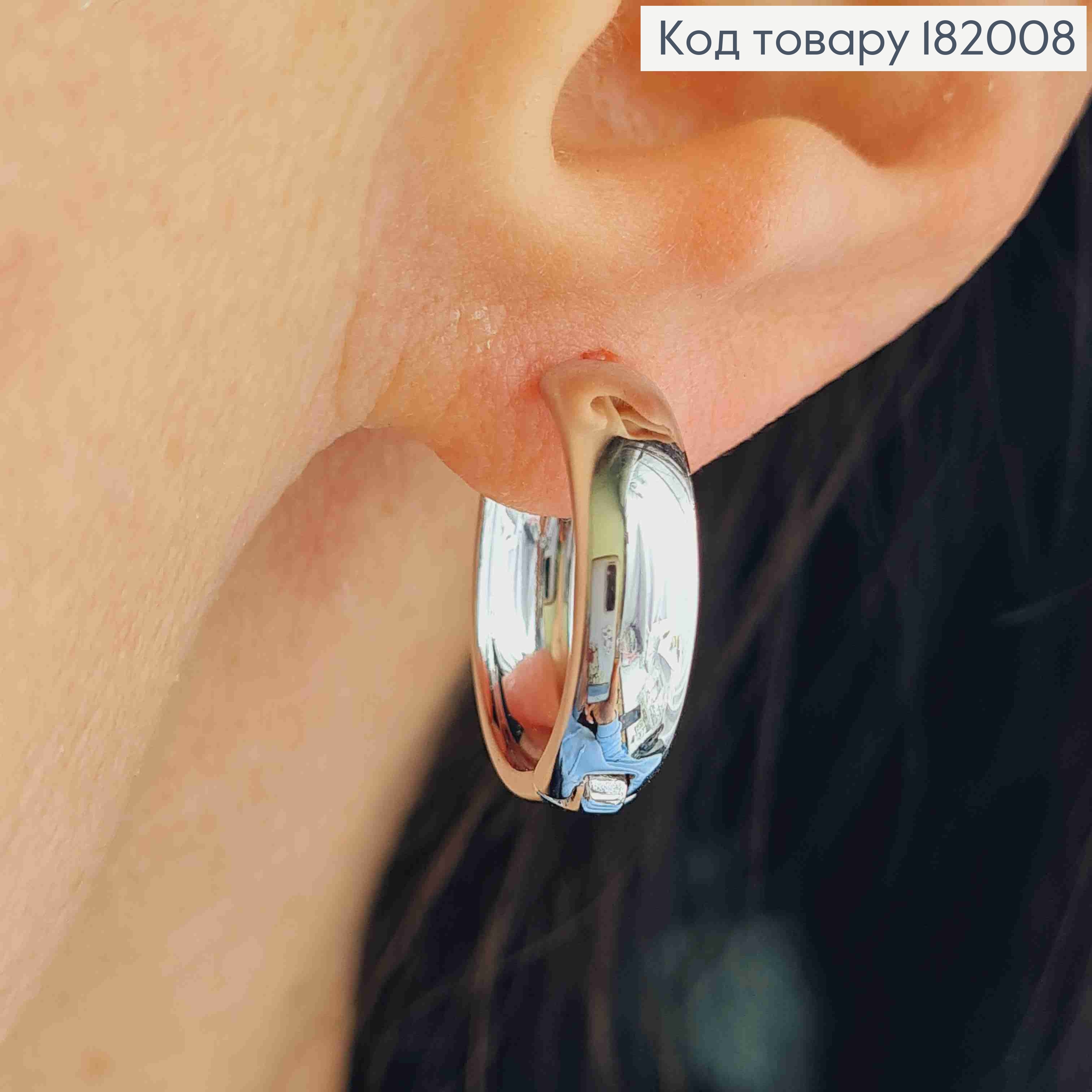Серьги кольца, ширина 5мм, диаметр 1,8см, Xuping 182008 фото 1