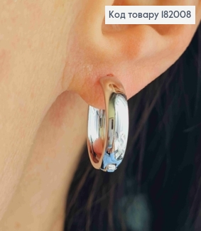 Сережки родовані кільця, ширина 5мм, діаметр 1,8см, Xuping 182008 фото