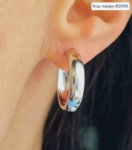 Серьги кольца, ширина 5мм, диаметр 1,8см, Xuping 182008 фото 1