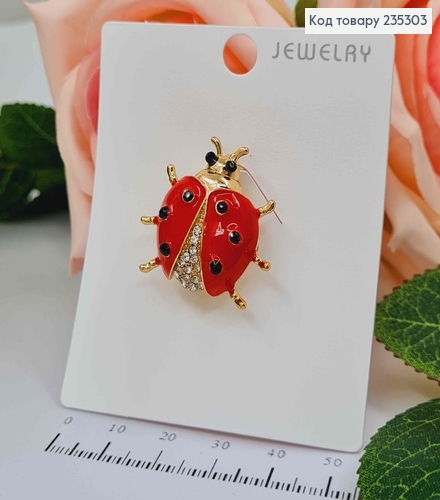 Брошь Божа КОРОВКА, золотого цвета, 2,5см 235303 фото 1