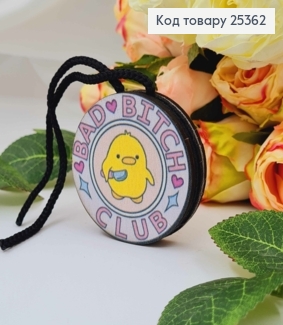 Ароматизатор в авто, дерев'яний, "Bad Bitch Club", 5,5см, (без запаху) 25362 фото