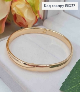 Браслет круглый "Классический", ширина 6мм, диаметр 60мм (18,8см), Xuping 18K 151037 фото