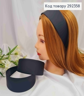 Обруч пластик, матовый, Широкий, 5см, Черного цвета 292358 фото