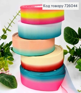 Лента репсовая, РАЗНОЦВЕТНАЯ в ассортименте, ширина 2,5см, длина 25 ярдов(23м) 726044 фото