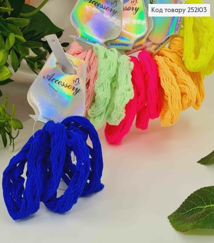 Набор резинок 4шт. плетения паутинка, 6см, цвета в ассорт. 252103 фото 1