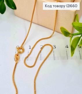 Цепочка ЯКОРНОЕ квадратное плетение, ширина 1мм, длина 45см, Xuping 18K 121660 фото