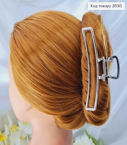 Краб металл, серебряного цвета, прямоугольный, 11см. 215313 фото 2