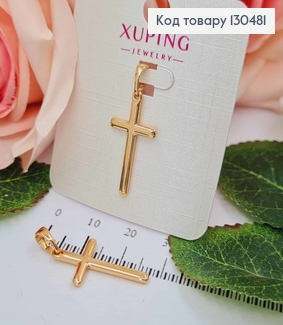 Крестик классический, 2,5*1,3см, Xuping 18K 130481 фото