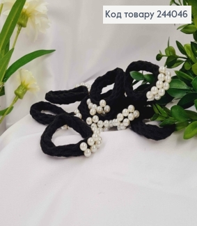 Резинка чорна, з перлинками 244046 фото