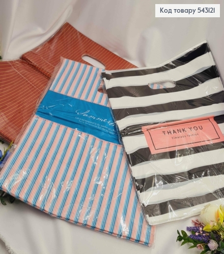 Пакет полиэтиленовый "ПОЛОСАТЫЙ",  39х30 см 100 шт в асс. 543121 фото 1