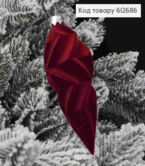 Фигурка бархат "БУРУЛЬКА геометрическая", МАРСАЛ, размер 11*4см, украшение пластиковое, Украина 612686 фото