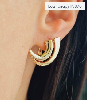 Серьги "Коготь Золотого Дракона", 2см, английская застежка, Xuping 18K 119976 фото