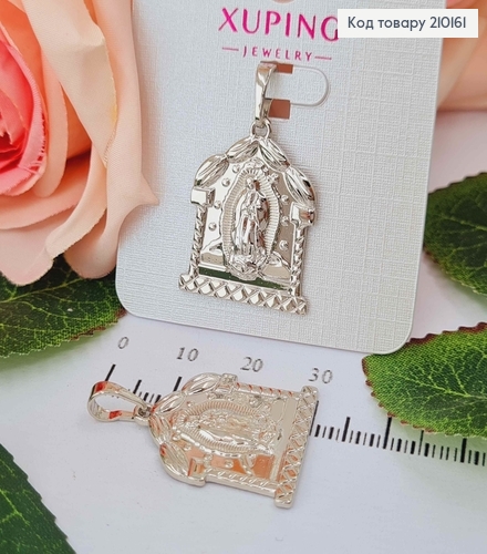 Іконка родована у вигляді будиночку, з Божою матір'ю 2,5см, Xuping 210161 фото 1