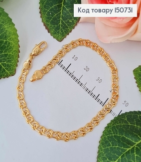 Браслет, плетение узелками, шир.0,4см, длина 20,5см, Xuping 18K 150731 фото